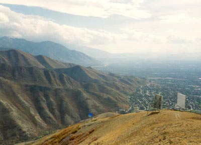From Big Beacon summit looking south over reflectors towards Mt. Olympus