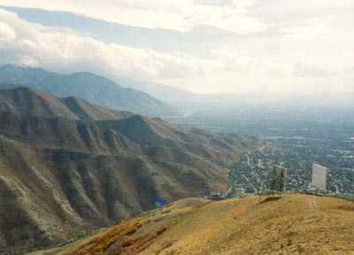 From Big Beacon summit looking south over reflectors towards Mt. Olympus