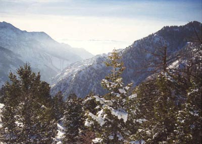 View west from Circle-All summit in winter