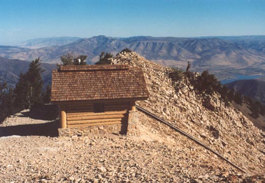 Men's Downhill starting gate/house just below summit of Allen Peak