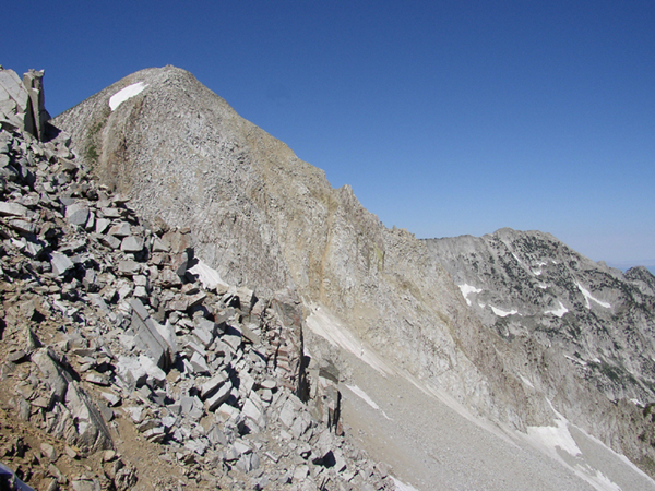 Closing in on Pfeifferhorn summit