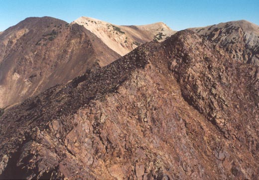 From western false peak looking east to Red Baldy, and the American Fork Twin Peaks