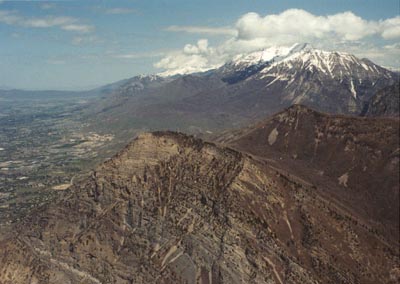 Looking north from Y summit at Squaw Peak and Mt. Timpanogos